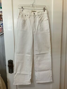 Madewell White PERFECT VINTAGE WIDE LEG CROP JEAN Denim Size 27
